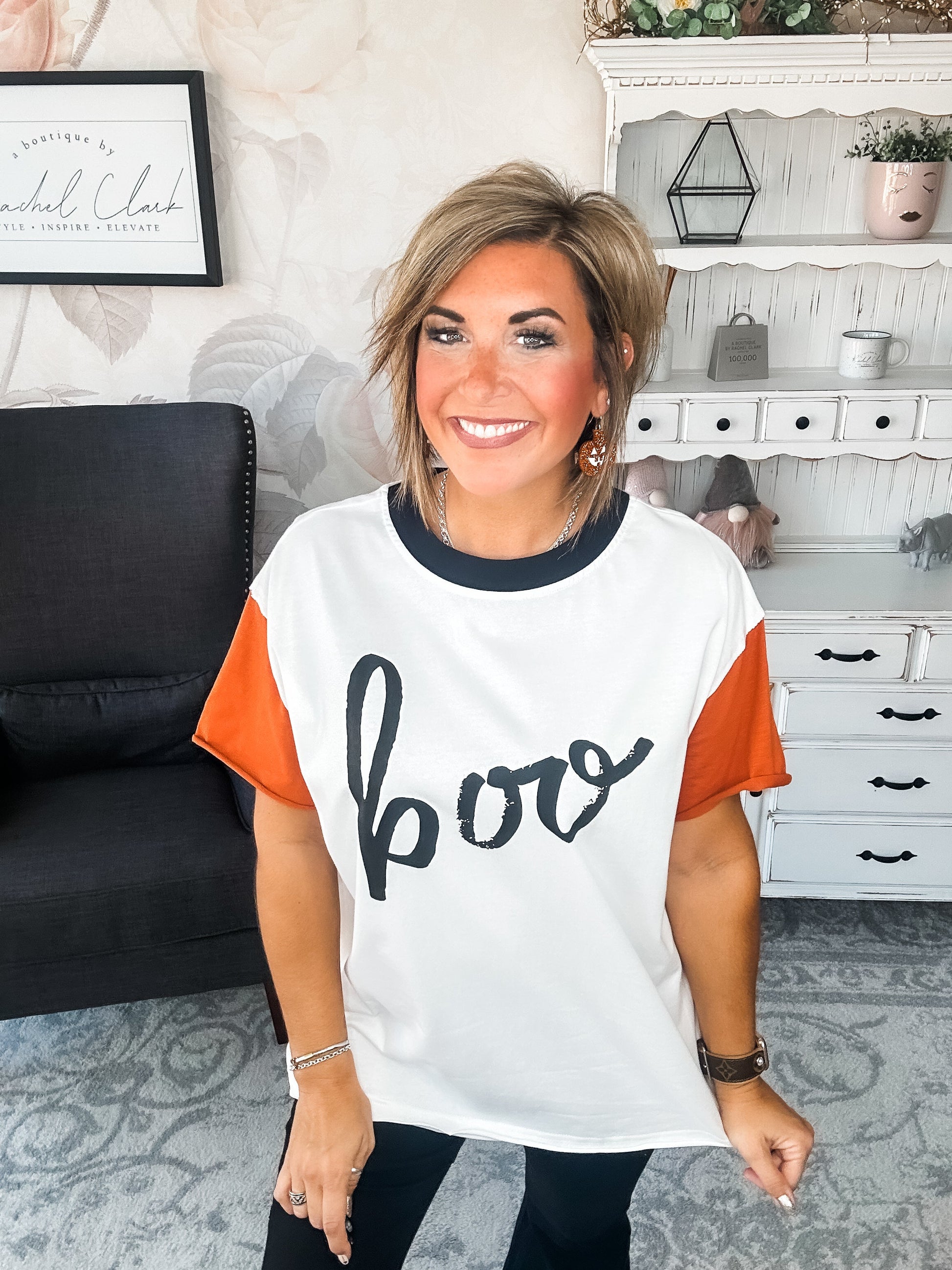 Ampersand Avenue Boyfriend Tee - Hey Boo-tiful