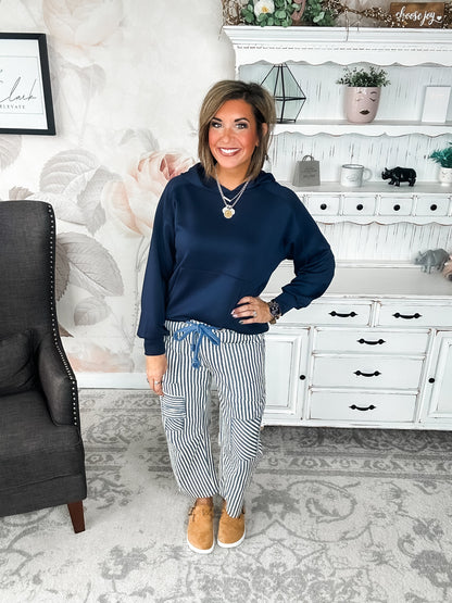 Charmed On The Weekend Hoodie - Navy