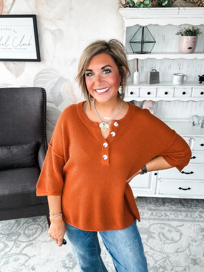 At Last Sweater - Rust