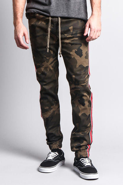 Men's Track Style Side Striped Joggers