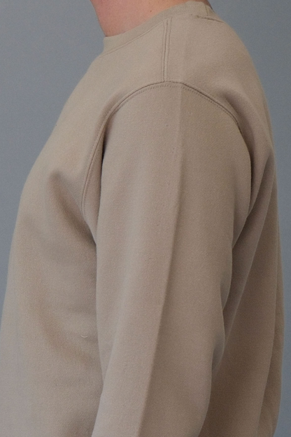 Basic Solid Crew-Neck Sweatshirt