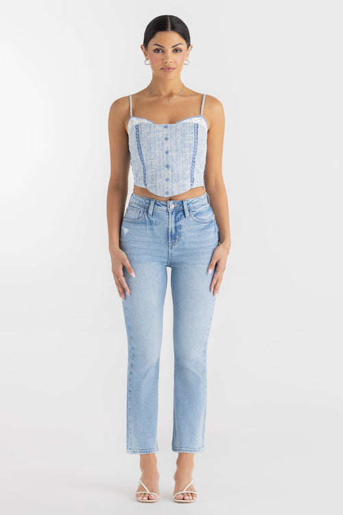 Livia Flare Crop