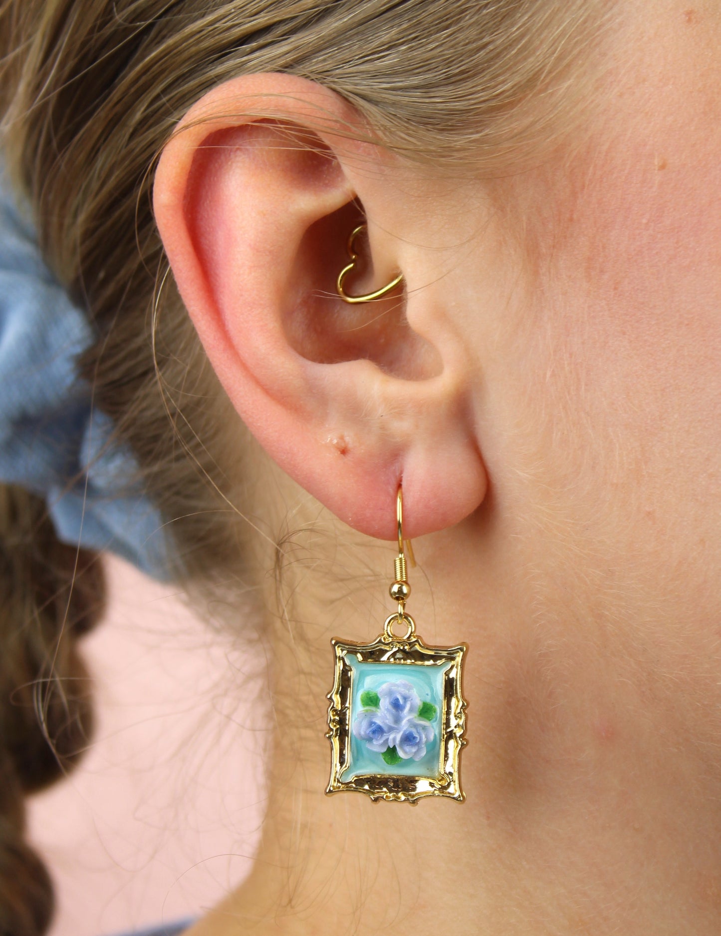Florals? For Spring? Earrings - Blue