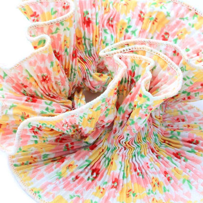 Extra Large Ruffled Scrunchie - Spring Bloom