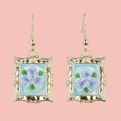 Florals? For Spring? Earrings - Blue