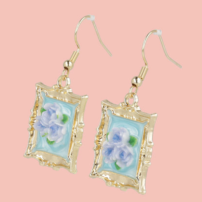 Florals? For Spring? Earrings - Blue