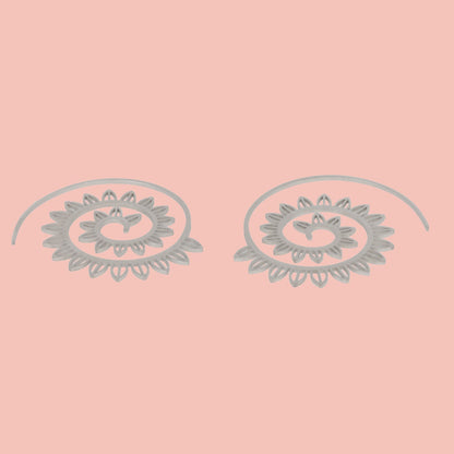 Floral Spiral Earrings