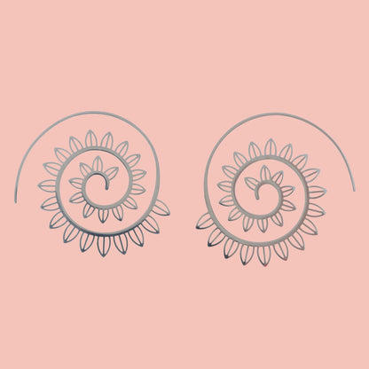 Floral Spiral Earrings