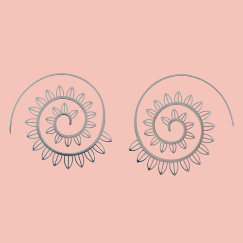 Floral Spiral Earrings