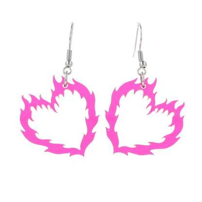 Flame Heart Earrings