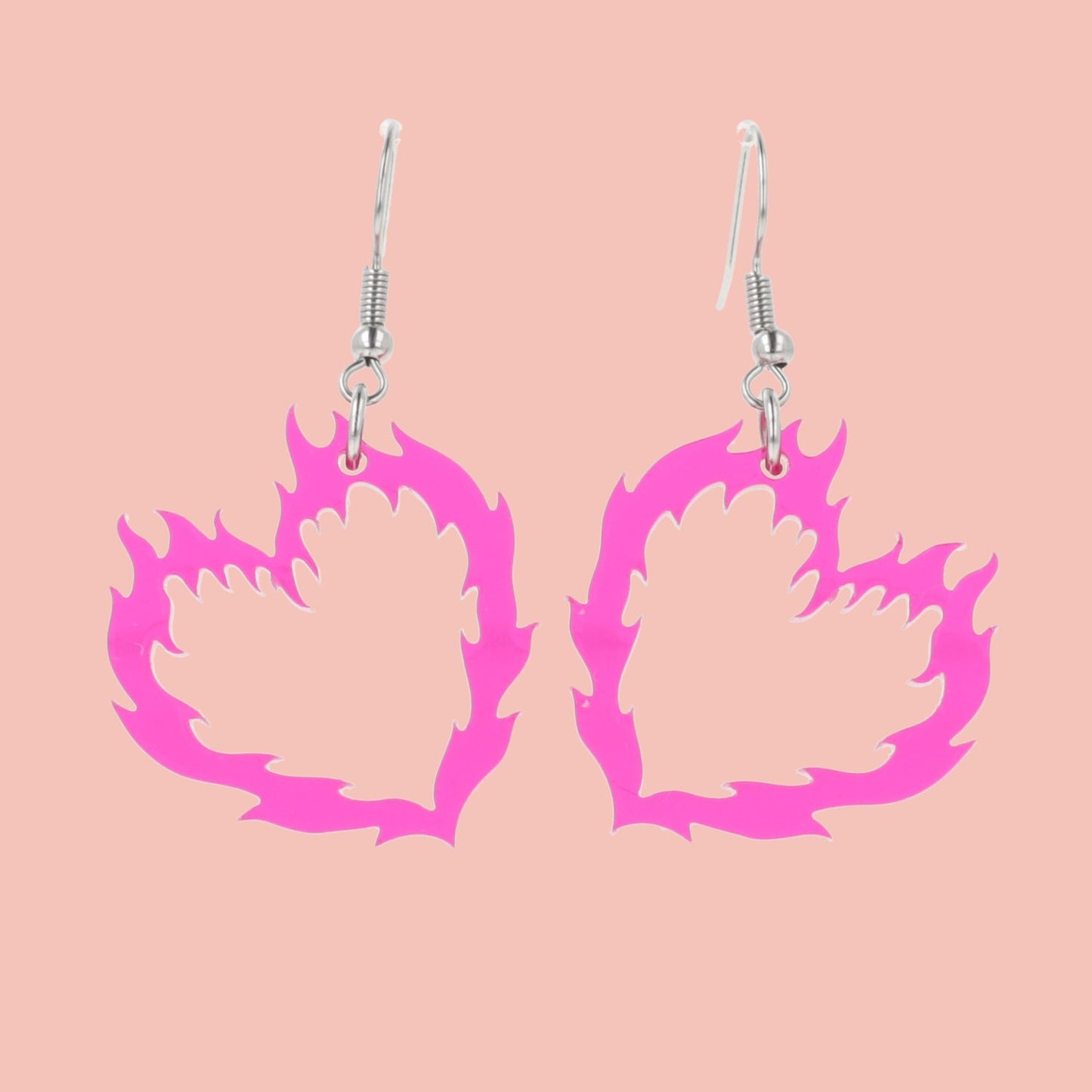 Flame Heart Earrings