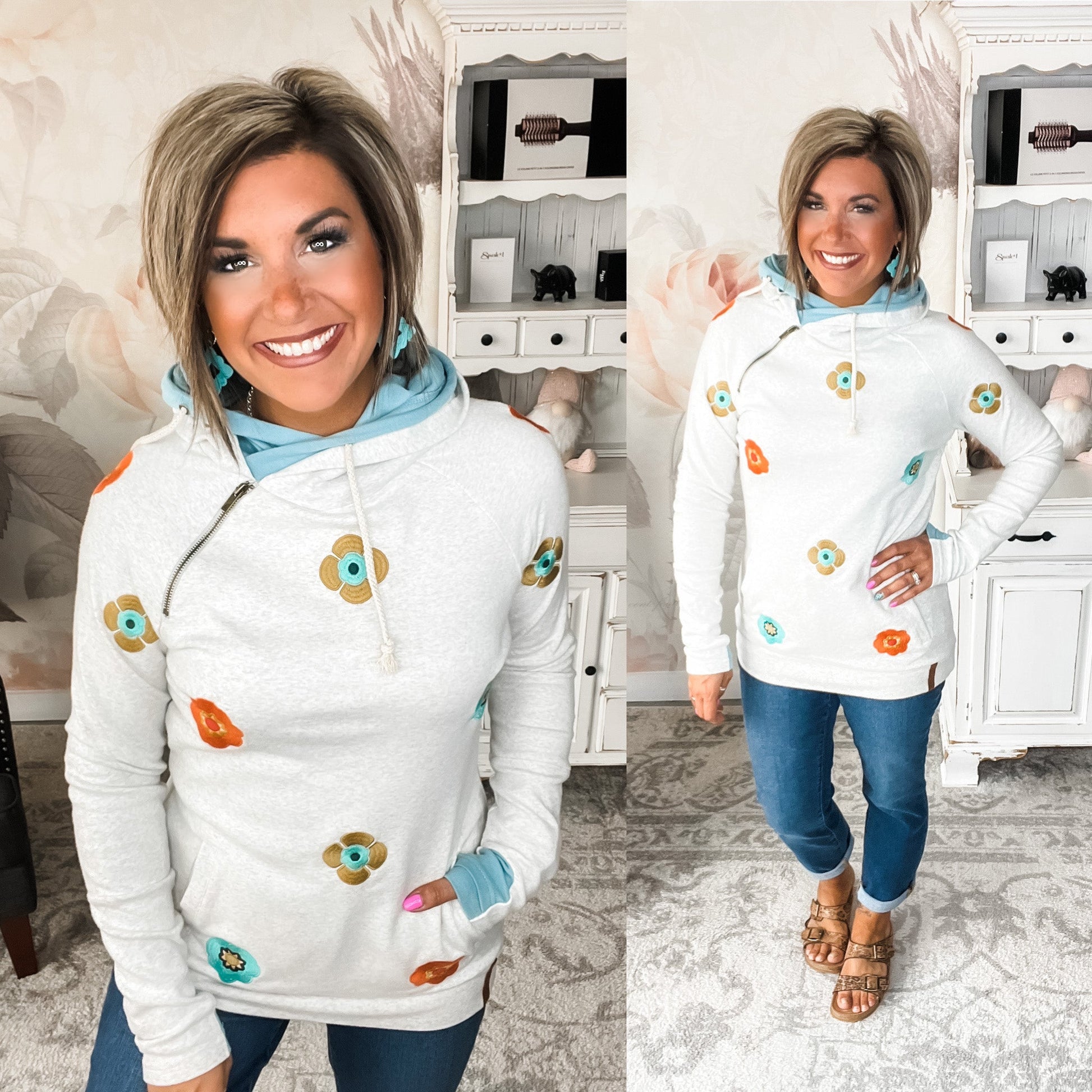 Ampersand Avenue Doublehood™ Sweatshirt - Spring Bloom