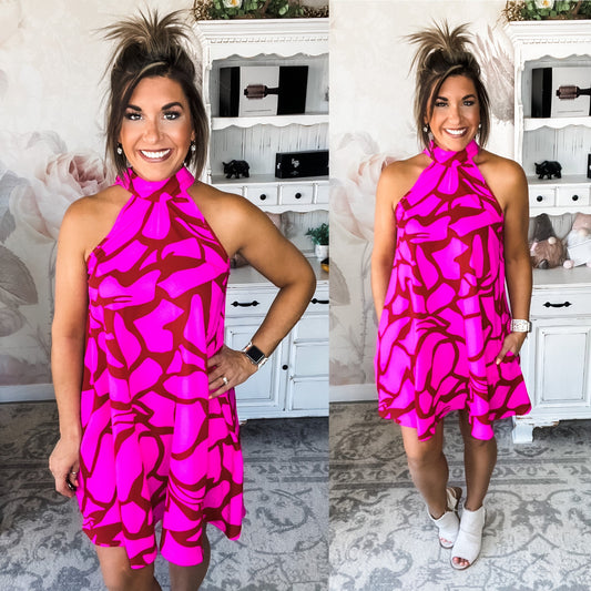 Hang on Tight Dress - Magenta