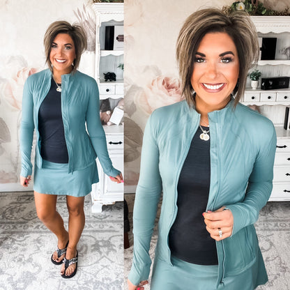 Let's Be Clear Athletic Jacket - Tidewater Teal