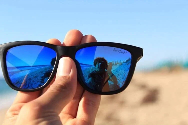 FarOut Sunglasses - Black Premium Dark Blue Lens