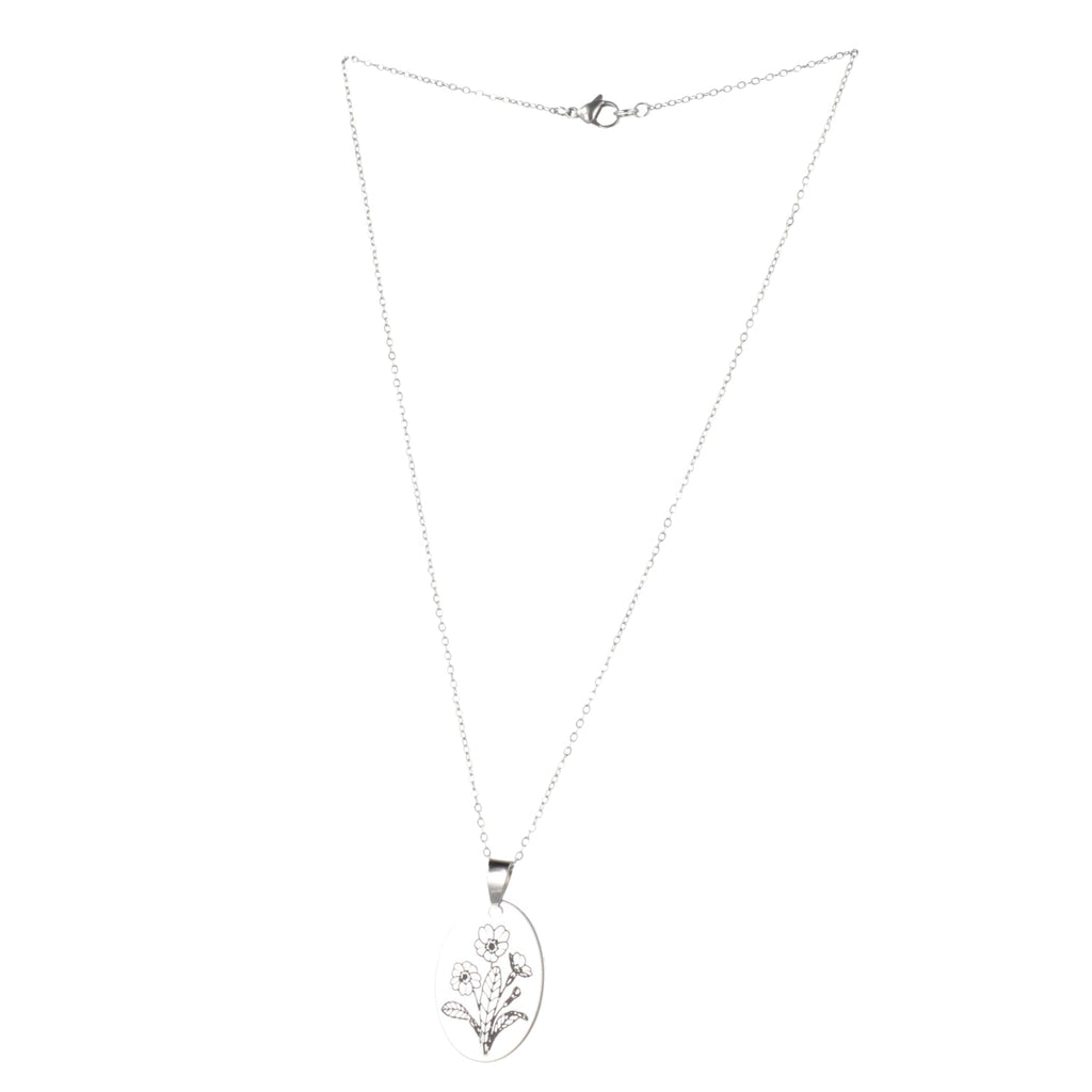 February Birth Flower Necklace - Primrose