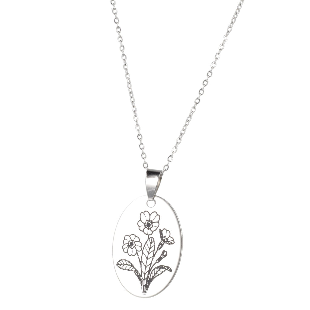 February Birth Flower Necklace - Primrose