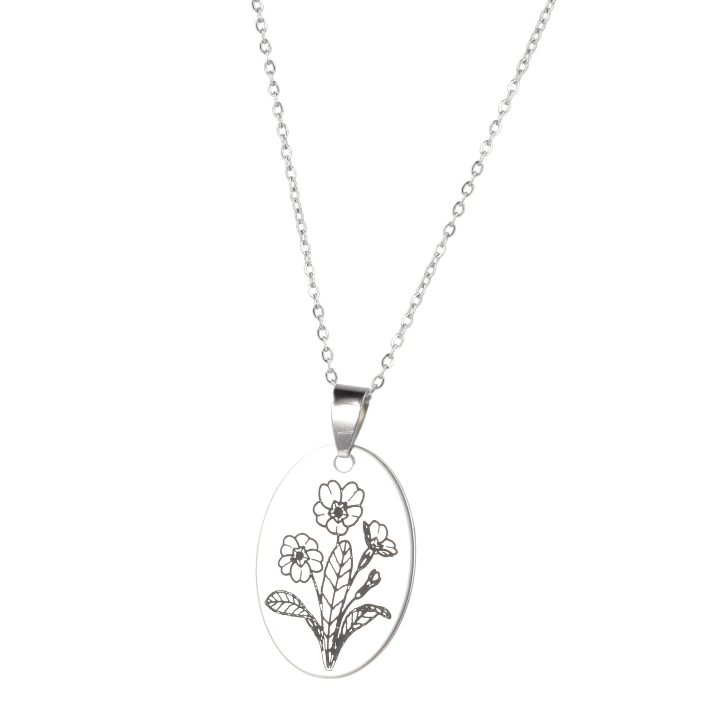 February Birth Flower Necklace - Primrose