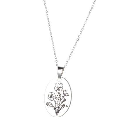 February Birth Flower Necklace - Primrose