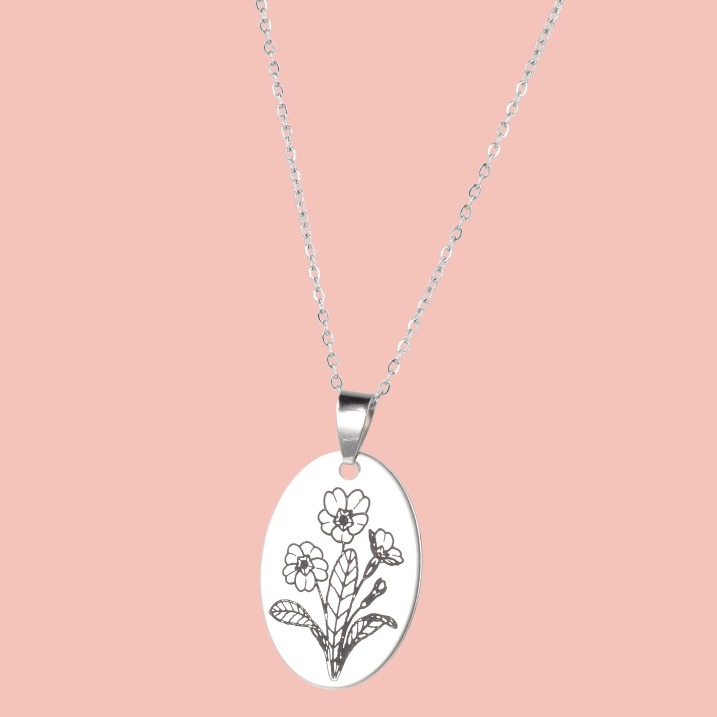 February Birth Flower Necklace - Primrose