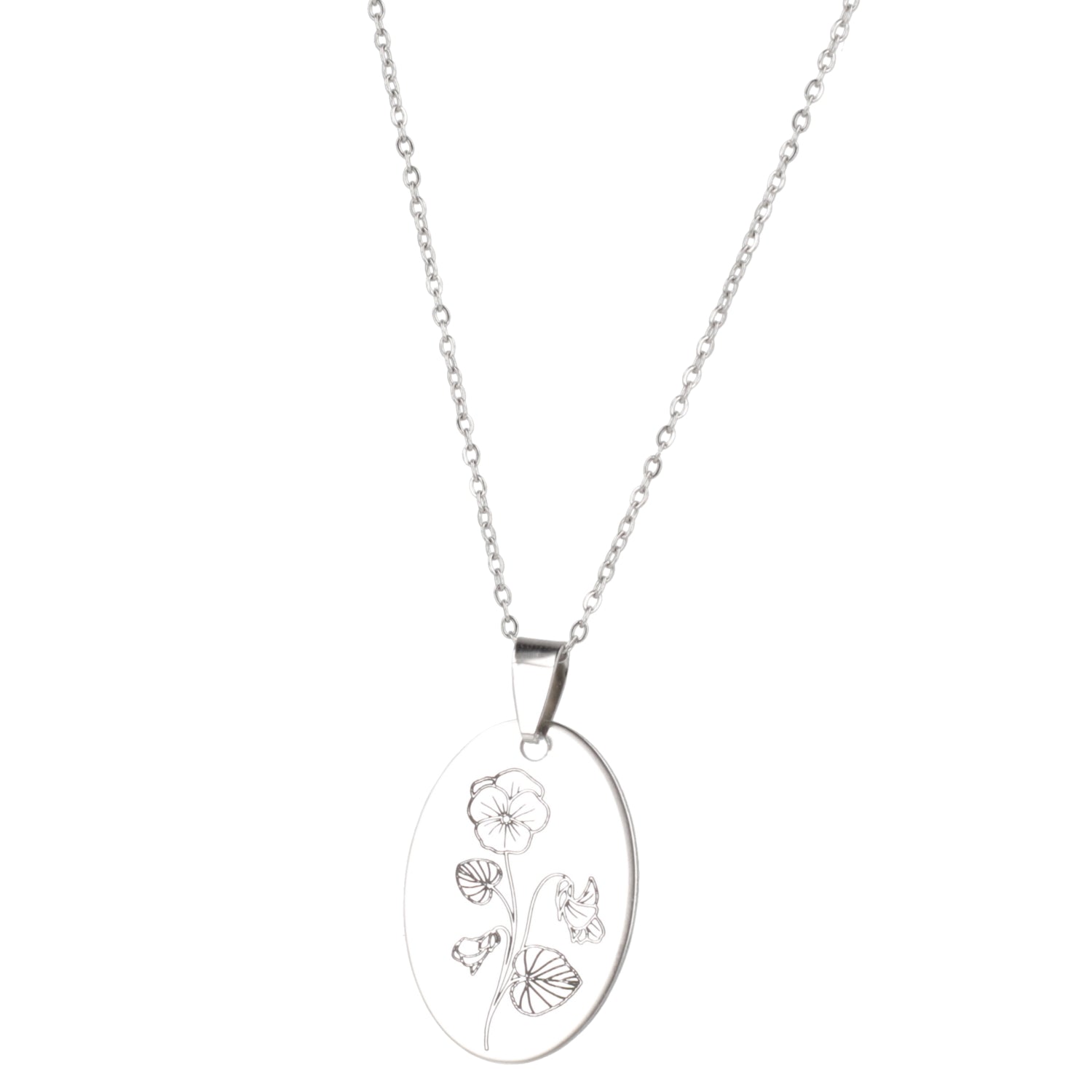 February Birth Flower Necklace - Violet