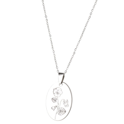 February Birth Flower Necklace - Violet