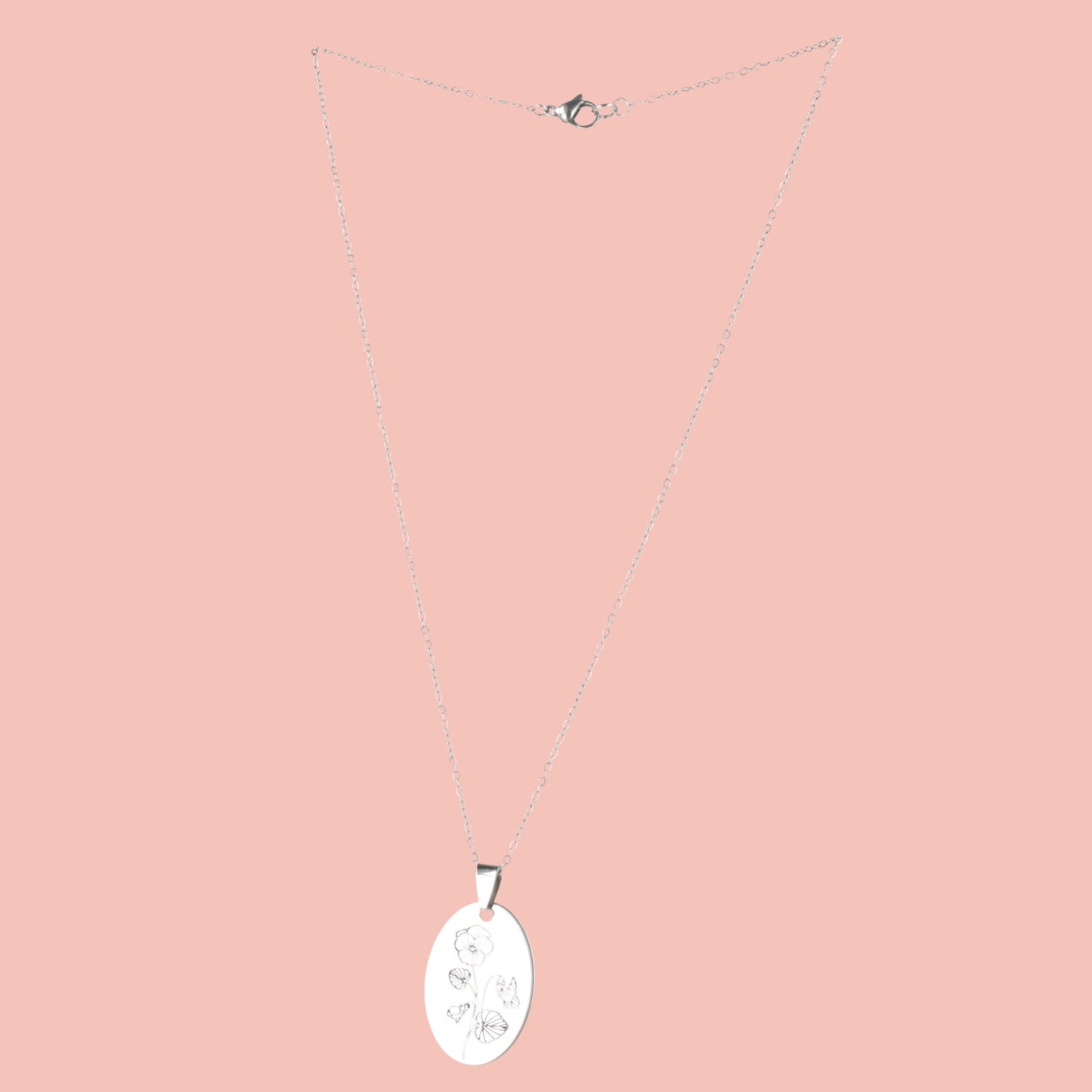 February Birth Flower Necklace - Violet
